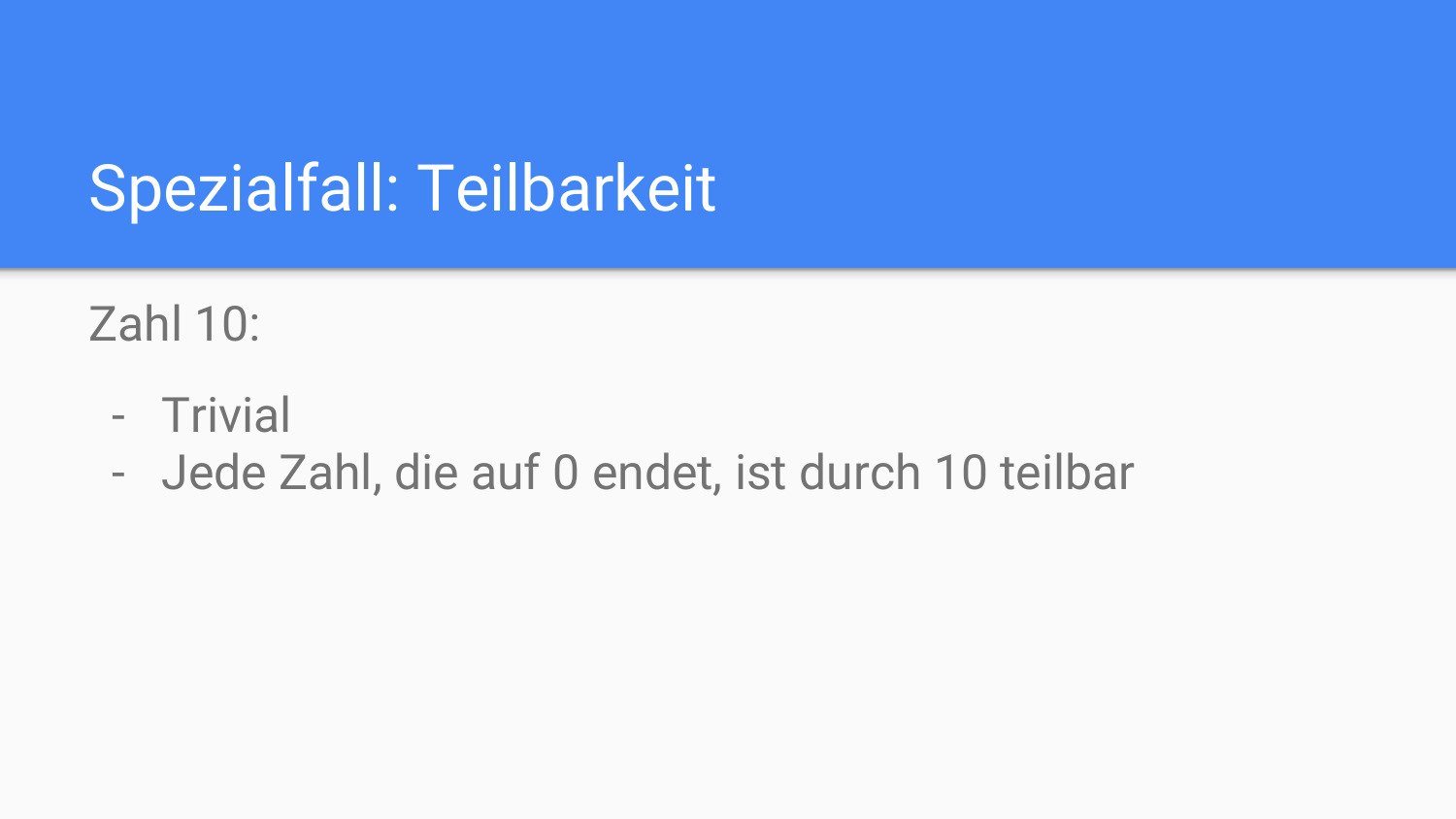Eine Zahl Ist Durch 10 Teilbar Wenn www.mathemakustik.de
